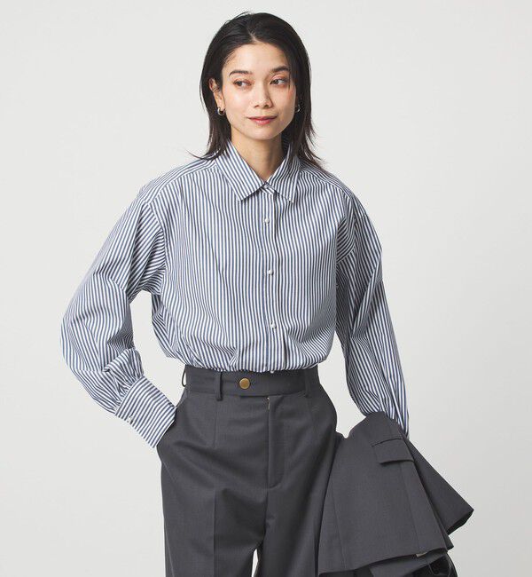 UNITED ARROWS green label relaxing「フェイクパールボタン シャツ」|シャツ・ブラウス|