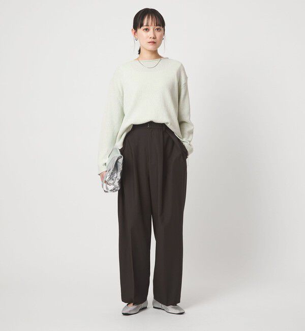 UNITED ARROWS green label relaxing「スラブ ニット プルオーバー ウォッシャブル」|ニット・セーター|