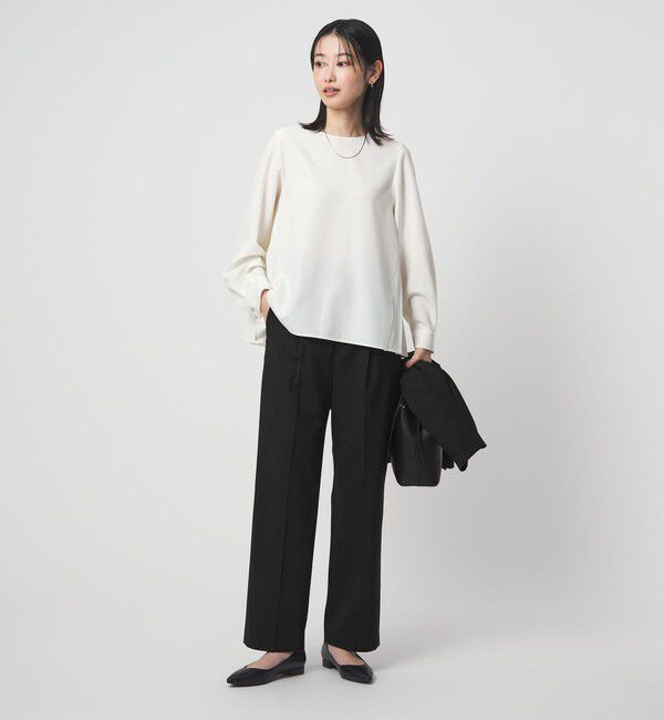 UNITED ARROWS green label relaxing「［size SHORT/TALLあり］カチリラ ストレート パンツ ブラック」|スラックス|