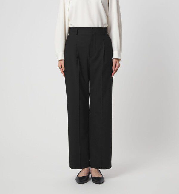 UNITED ARROWS green label relaxing「［size SHORT/TALLあり］カチリラ ストレート パンツ ブラック」|スラックス|