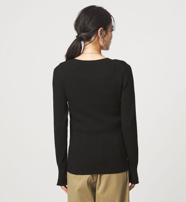 UNITED ARROWS green label relaxing「リブ ニット クルーネック プルオーバー ウォッシャブル」|ニット・セーター|