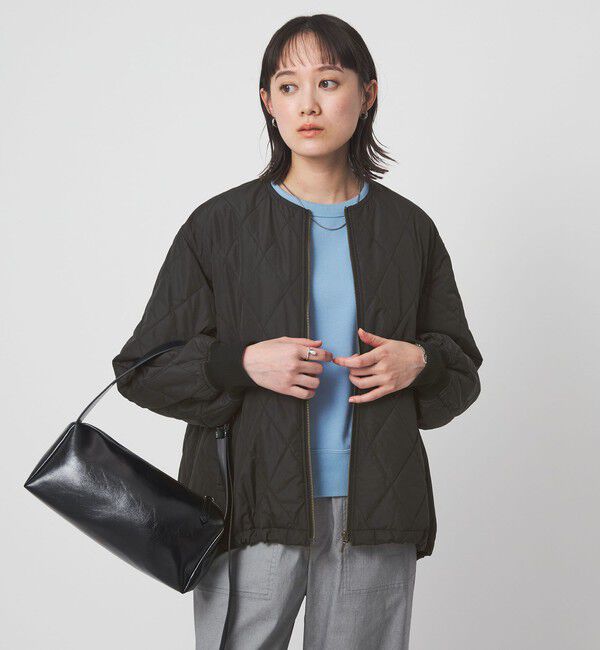 UNITED ARROWS green label relaxing「ダイヤ キルティング ブルゾン 撥水」|ブルゾン・スタジャン|BLACK