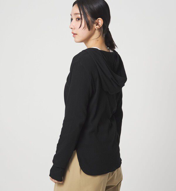 UNITED ARROWS green label relaxing「【WEB限定】＜at ease＞シアーテレコ フード ロングスリーブ カットソー」|Tシャツ・カットソー|