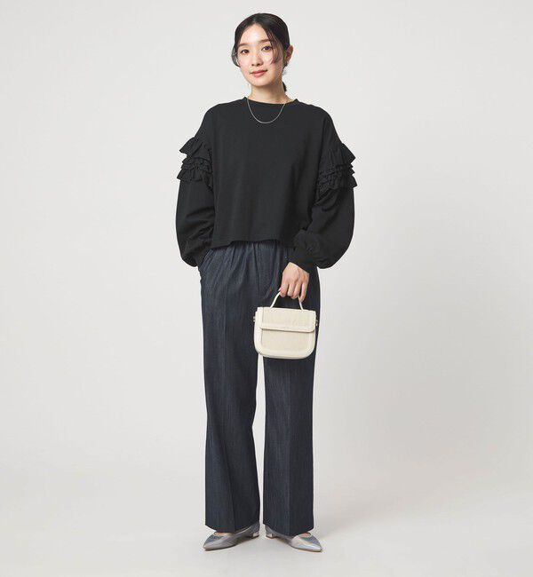 UNITED ARROWS green label relaxing「【WEB限定】＜at ease＞袖フリル プルオーバー カットソー」|Tシャツ・カットソー|