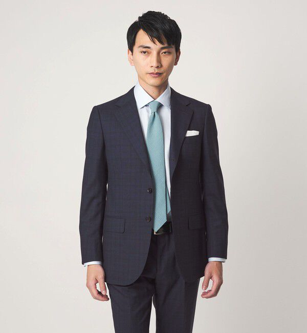 UNITED ARROWS green label relaxing「REDA グレンチェック 3B HXD スーツジャケット」|スーツ|NAVY