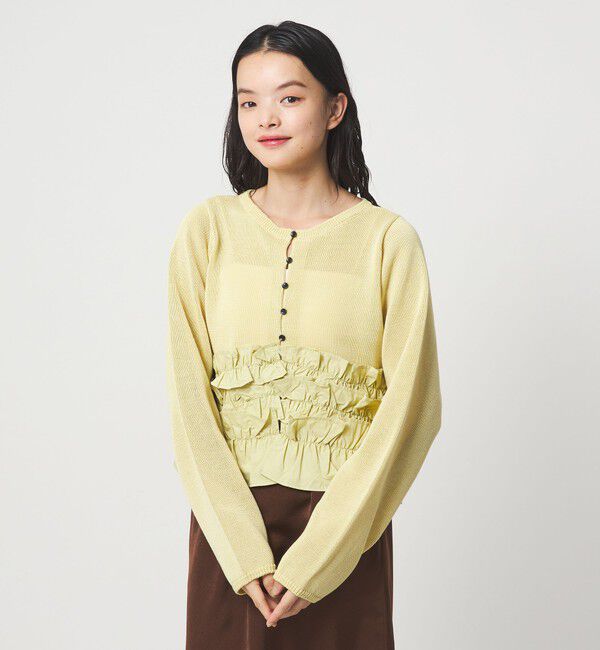 EMMEL REFINES「＜EMMEL REFINES＞EM ドッキングフリル 2WAY ニット」|ニット・セーター|