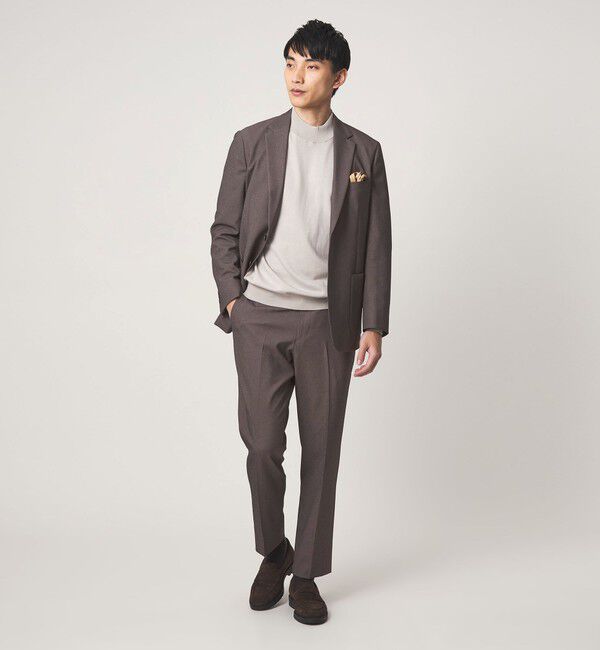 UNITED ARROWS green label relaxing「A+ ポリエステル シャークスキン スタンダード イージー セットアップ パンツ スラックス -ウォッシャブル」|スラックス|