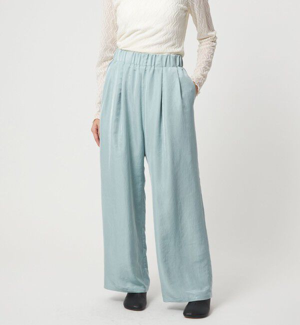 EMMEL REFINES「＜EMMEL REFINES＞EM ライトサテン イージーパンツ」|チノ|