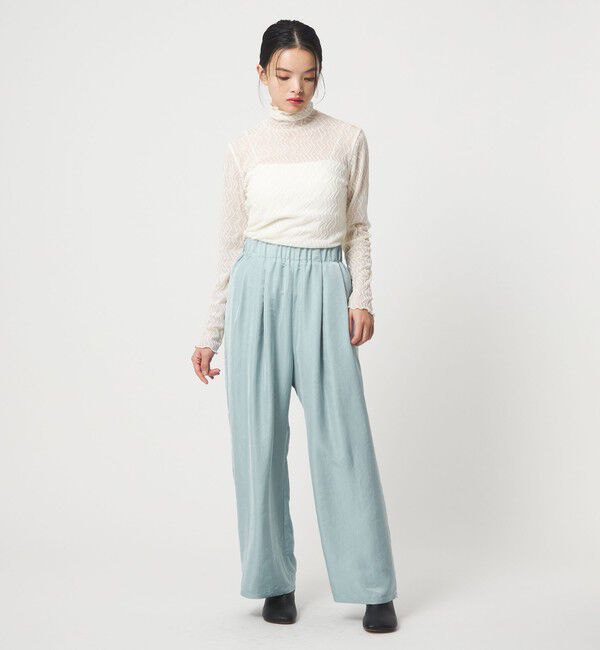 EMMEL REFINES「＜EMMEL REFINES＞EM ライトサテン イージーパンツ」|チノ|