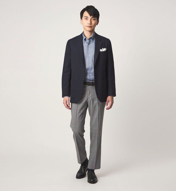 UNITED ARROWS green label relaxing「エブリット コットンオックス ソリッド スナップ ボタンダウン シャツ -イージーアイロン-」|シャツ・ブラウス|