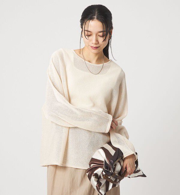 UNITED ARROWS green label relaxing「ペーパー ニット プルオーバー ウォッシャブル」|ニット・セーター|