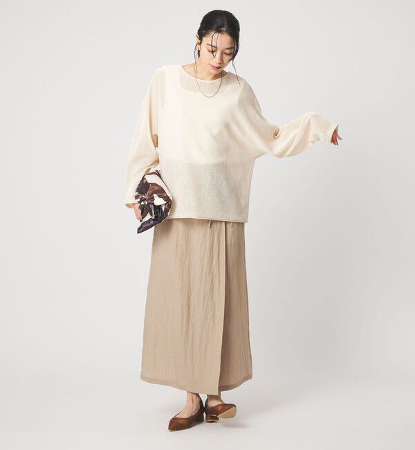 UNITED ARROWS green label relaxing「ペーパー ニット プルオーバー ウォッシャブル」|ニット・セーター|