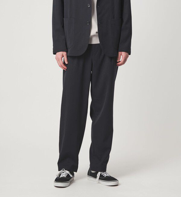 UNITED ARROWS green label relaxing「DICROS ポリエステル ツイル 1プリーツ W2 ユーティリティパンツ -ストレッチ・撥水-」|チノ|