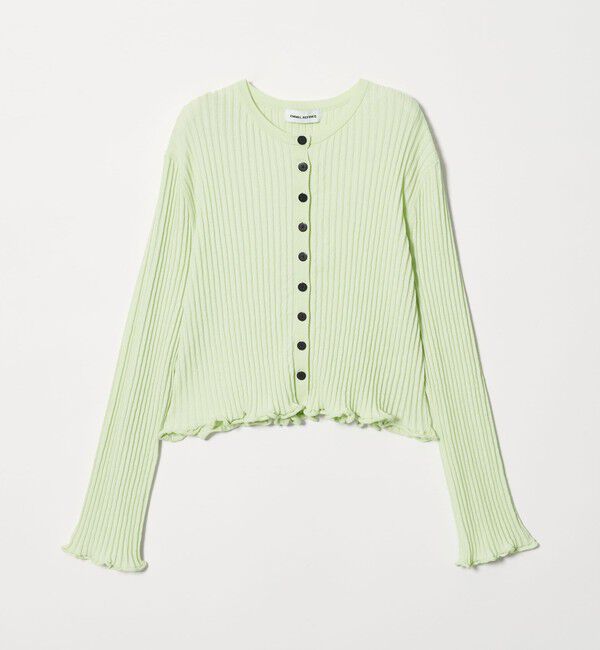 EMMEL REFINES「＜EMMEL REFINES＞EM HW リブボタン ウェーブヘム カーディガン」|カーディガン|