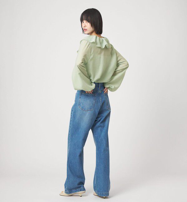 EMMEL REFINES「＜EMMEL REFINES＞EM スパンボイル フリル ブラウス」|シャツ・ブラウス|