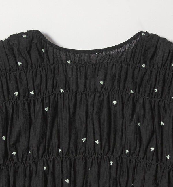 EMMEL REFINES「＜EMMEL REFINES＞EM ハートシシュウ シャーリング ブラウス」|シャツ・ブラウス|