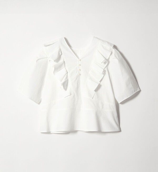 EMMEL REFINES「＜EMMEL REFINES＞EM タックフリル 5スリーブ ブラウス」|シャツ・ブラウス|