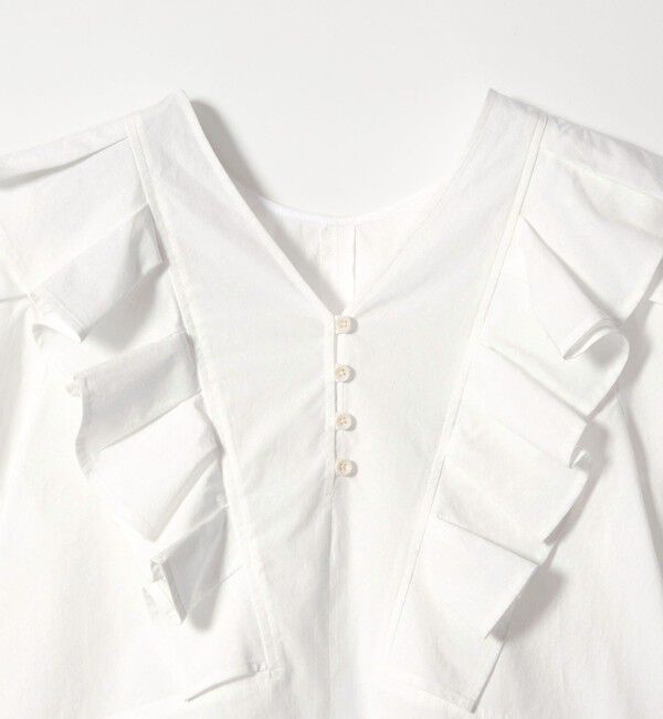 EMMEL REFINES「＜EMMEL REFINES＞EM タックフリル 5スリーブ ブラウス」|シャツ・ブラウス|