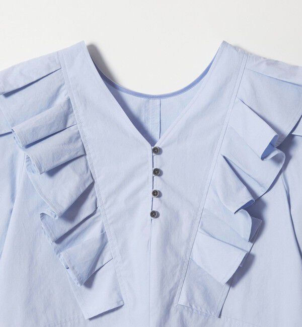 EMMEL REFINES「＜EMMEL REFINES＞EM タックフリル 5スリーブ ブラウス」|シャツ・ブラウス|