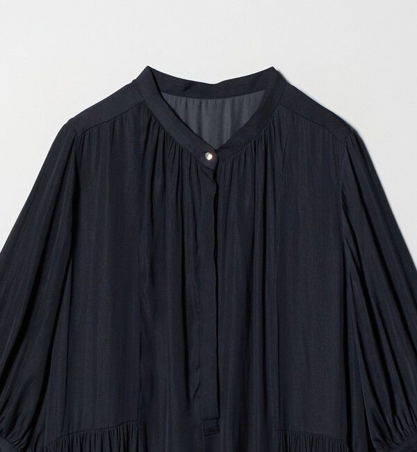 UNITED ARROWS green label relaxing「サテン ギャザー ショートスリーブ ワンピース 2」|ワンピース|