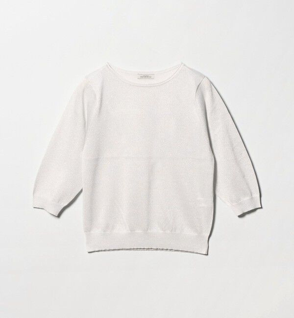 UNITED ARROWS green label relaxing「ラメ 6分袖 ニット プルオーバー」|ニット・セーター|