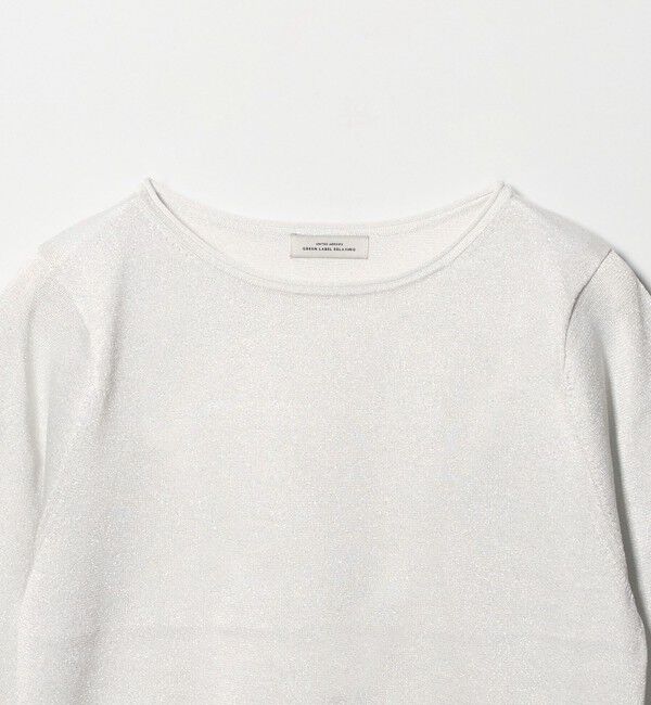 UNITED ARROWS green label relaxing「ラメ 6分袖 ニット プルオーバー」|ニット・セーター|