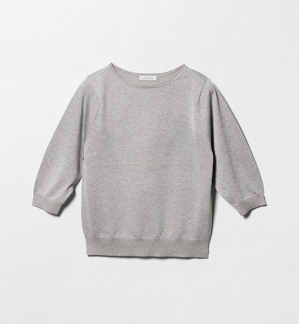 UNITED ARROWS green label relaxing「ラメ 6分袖 ニット プルオーバー」|ニット・セーター|