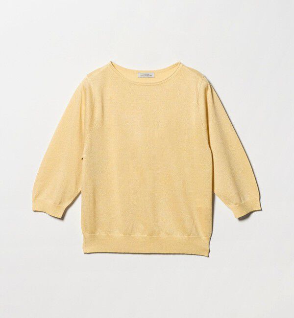 UNITED ARROWS green label relaxing「ラメ 6分袖 ニット プルオーバー」|ニット・セーター|