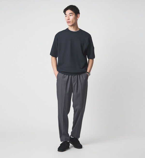 UNITED ARROWS green label relaxing「BREEZY ペーパー 半袖 クルーネック ニット Tシャツ -ハンドウォッシャブル・抗菌・通気性-」|Tシャツ・カットソー|