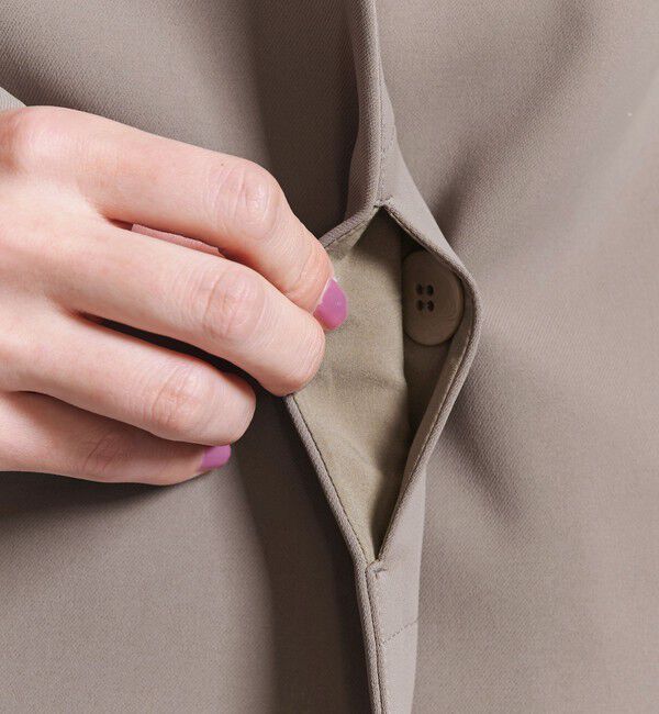 BEAUTY&YOUTH UNITED ARROWS「【WEB限定 Wardrobe DAILY MINIMAL】ダブルクロス カラーレスジャケット ウォッシャブル」|ノーカラージャケット|