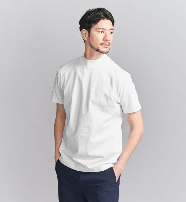 BEAUTY&YOUTH UNITED ARROWS「【WEB限定 WARDROBE SMART】クリア  ガスコットン モックネック カットソー【抗菌・防臭】」|Tシャツ・カットソー|