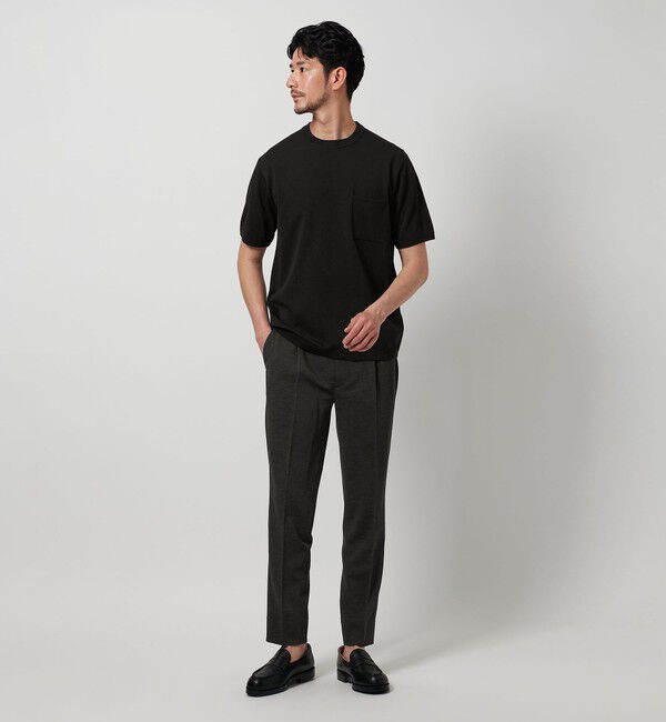 BEAUTY&YOUTH UNITED ARROWS「【WEB限定 WARDROBE SMART】マシーンウォッシュ 1ポケット ニット Tシャツ【抗菌防臭】」|Tシャツ・カットソー|