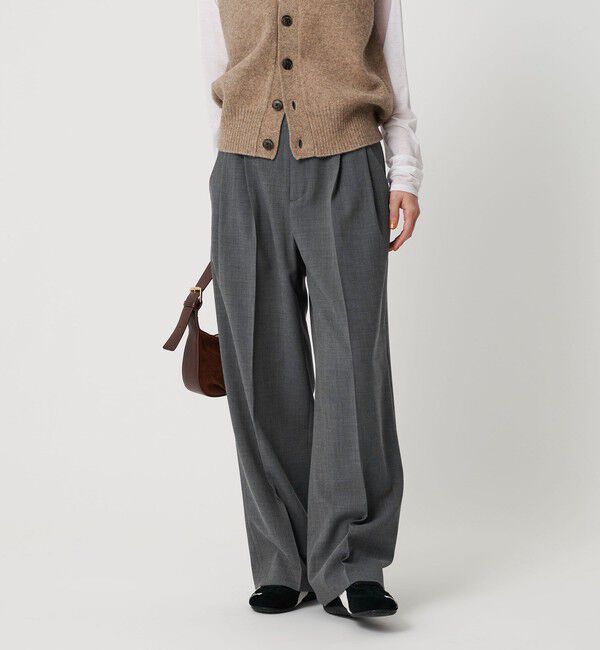 BEAUTY&YOUTH UNITED ARROWS「ポリエステルブレンド ２タック タブワイドパンツ」|その他|