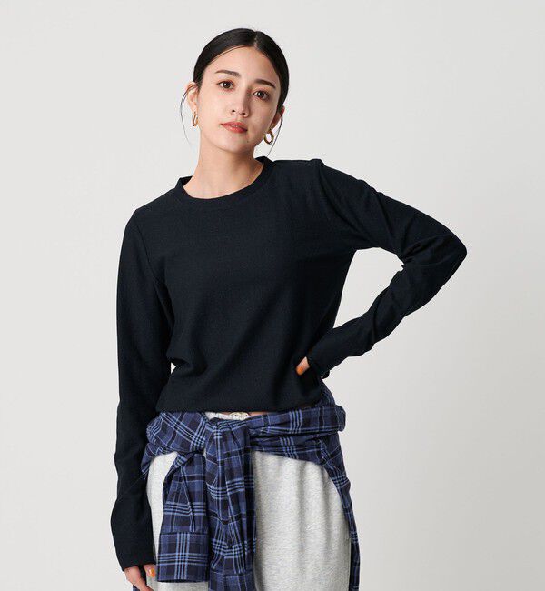 BEAUTY&YOUTH UNITED ARROWS「コットンポリエステル ラメロングスリーブカットソー」|Tシャツ・カットソー|