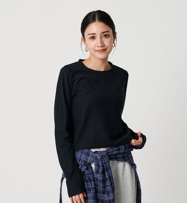 BEAUTY&YOUTH UNITED ARROWS「コットンポリエステル ラメロングスリーブカットソー」|Tシャツ・カットソー|