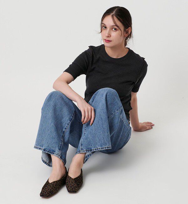 BEAUTY&YOUTH UNITED ARROWS「Vカット レオパード フラットシューズ」|バレエシューズ|