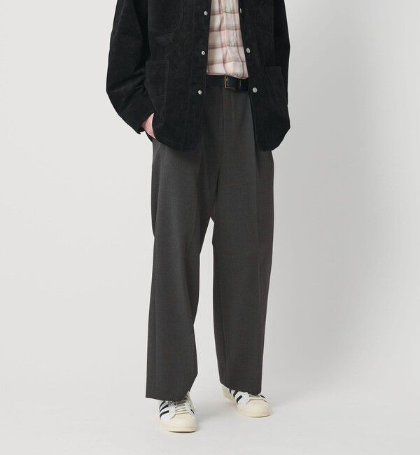 BEAUTY&YOUTH UNITED ARROWS「ダブル T/R 2プリーツ ボリューム スラックス NO.9 ウォッシャブル」|チノ|