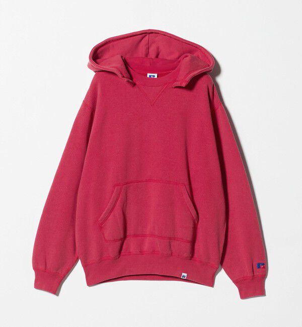 BEAUTY&YOUTH UNITED ARROWS「＜RUSSELL ATHLETIC &times; BEAUTY&YOUTH＞フェード アフター フード パーカー」|パーカー|RED