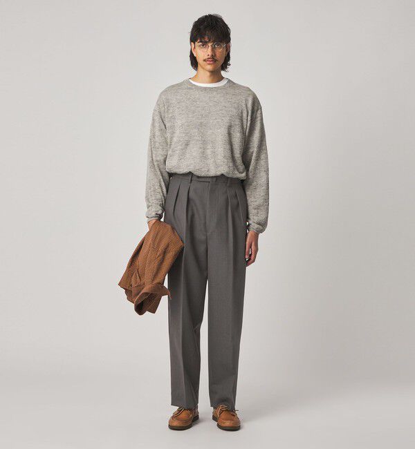 STEVEN ALAN「＜Steven Alan＞ ウール オックスフォード イン ツープリーツ ドレス トラウザーズ」|スラックス|