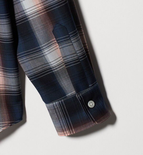 BEAUTY&YOUTH UNITED ARROWS「尾州 TW オンブレ チェック レギュラー シャツ GRANDE TAPERD型 ウォッシャブル MADE IN JAPAN」|シャツ・ブラウス|