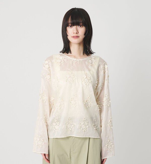 BEAUTY&YOUTH UNITED ARROWS「セルロースナイロン エンブロイダリーシャツ 2WAY」|シャツ・ブラウス|