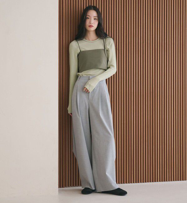 BEAUTY&YOUTH UNITED ARROWS「コットンポリウレタン ロングスリーブカットソー&バンドゥ」|Tシャツ・カットソー|LIME