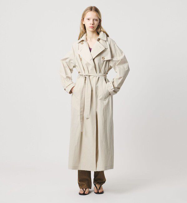ATTISESSION「＜ATTISESSION＞コットン ナイロン カットオフ トレンチ コート」|トレンチコート|OFF WHITE