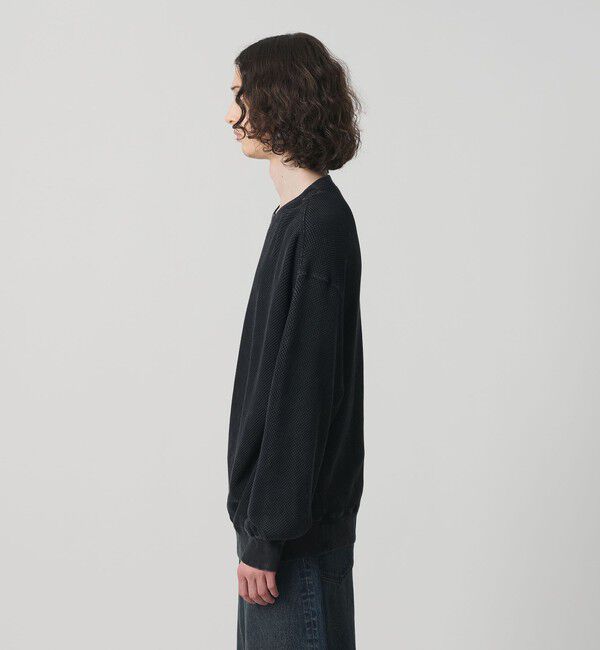 MONKEY TIME「ウォッシュド ワッフル クルーネック」|Tシャツ・カットソー|