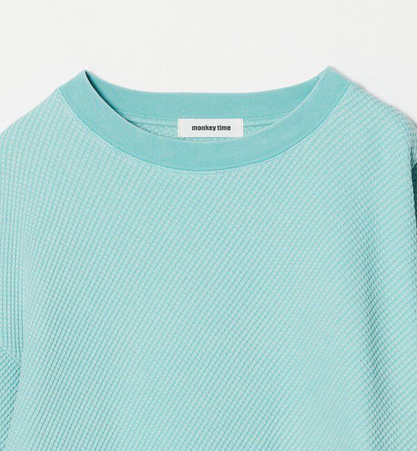 MONKEY TIME「ウォッシュド ワッフル クルーネック」|Tシャツ・カットソー|