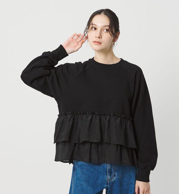 BEAUTY&YOUTH UNITED ARROWS「【WEB限定】ティアード スウェットプルオーバー」|スウェット・ジャージ|BLACK