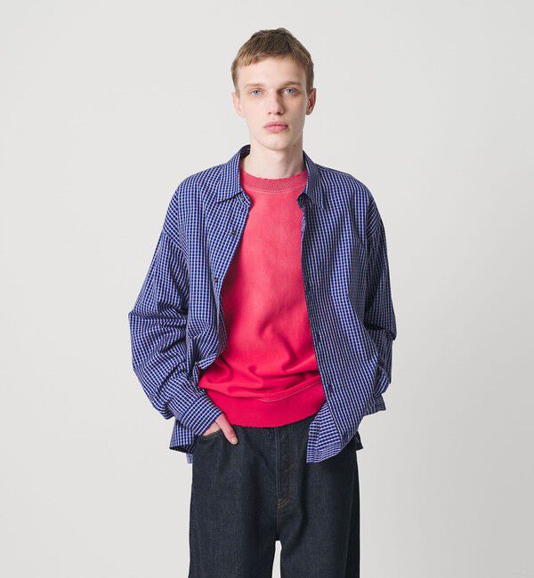 MONKEY TIME「コットン クロップド シャツ」|シャツ・ブラウス|