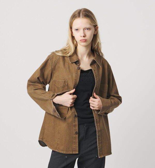 ATTISESSION「＜ATTISESSION＞ブラウン デニム シャツ」|シャツ・ブラウス|MD.BROWN