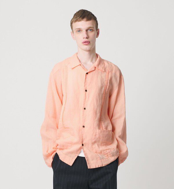 MONKEY TIME「ラミー キャンバス キューバ シャツ」|シャツ・ブラウス|LT.PINK