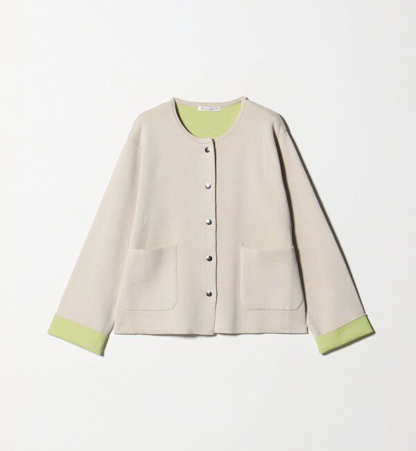 BEAUTY&YOUTH UNITED ARROWS「【WEB限定 Wardrobe DAILY MINIMAL】バイカラー スナップボタンカーディガン ウォッシャブル」|カーディガン|